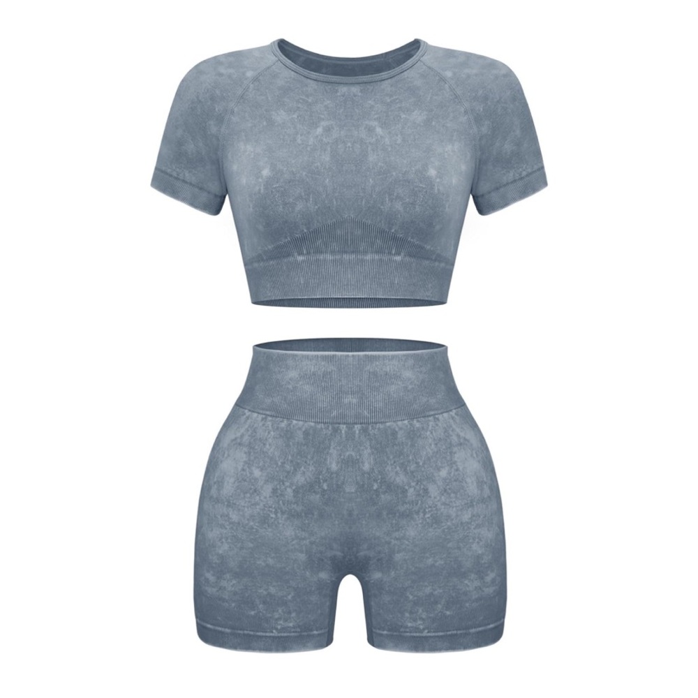 acid wash workout 2 piece set